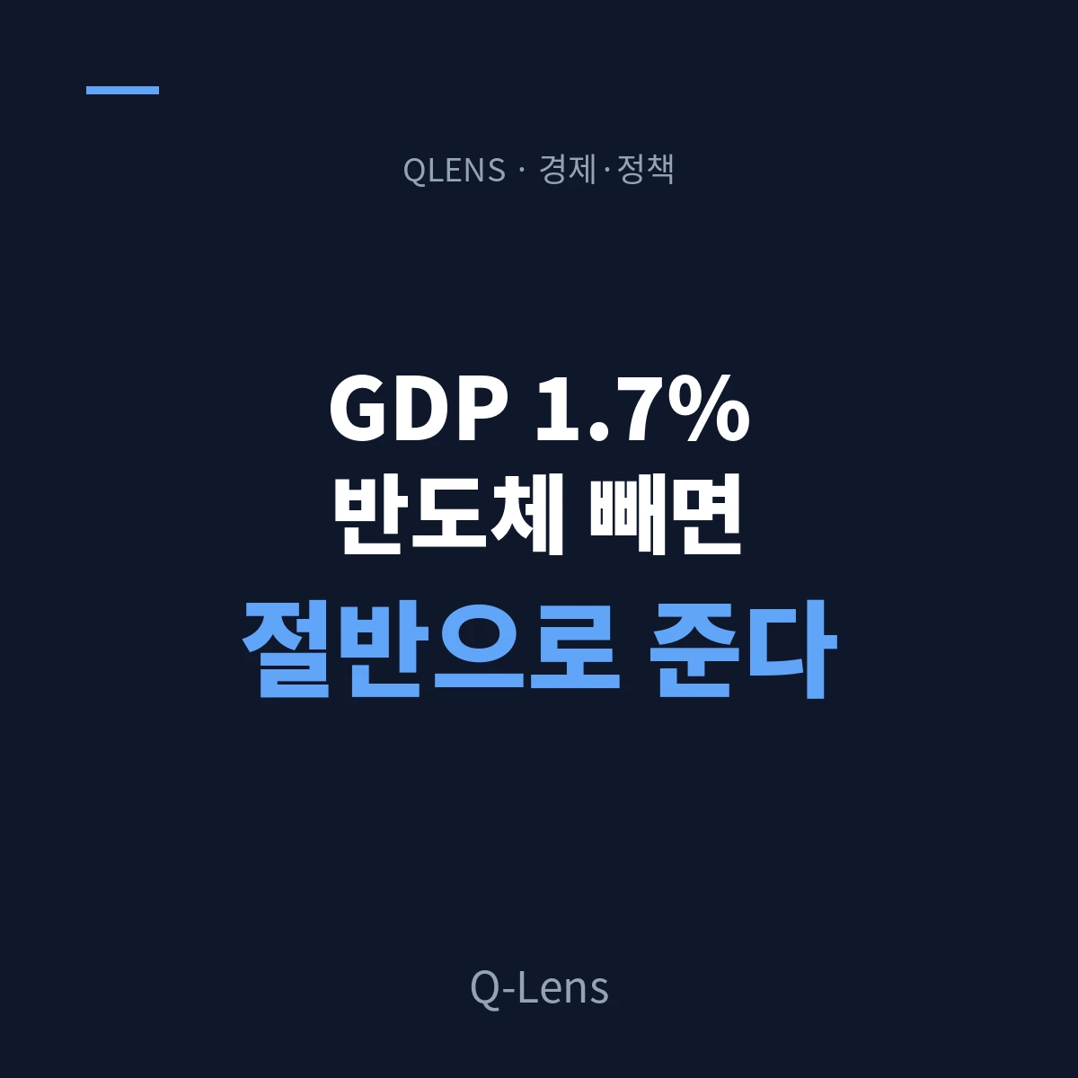 1분기 GDP 1.7%, 반도체를 빼면 절반으로 준다